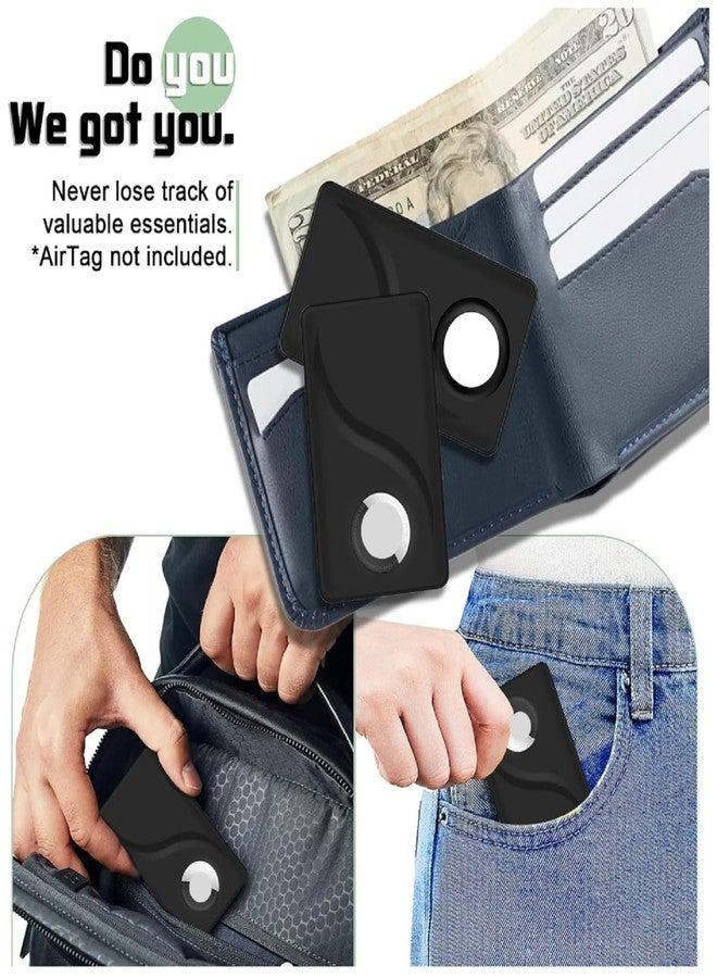 FOLX FAB235 Wallet CASE Holder For Air Tag Tracker Size Of A Credit Card For Wallet Purse Card CASE Slim Safety Anti-Lost Gray (Z Black Card CASE) - Image 4