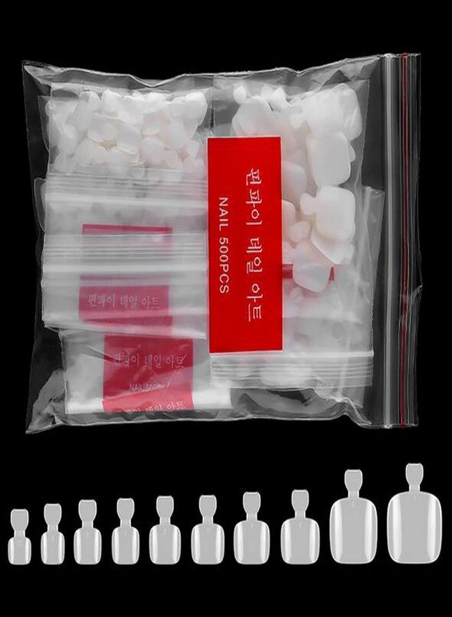 روبي فيس أطراف أظافر قدم صناعية من روبي فيس، 500 قطعة من الأظافر الصناعية، أظافر قدم صناعية يمكنكِ صنعها بنفسكِ - أطراف أظافر قدم طبيعية للنساء، طقم أظافر صناعية يمكنكِ صنعها بنفسكِ للعناية بالقدمين في المنزل - Image 1