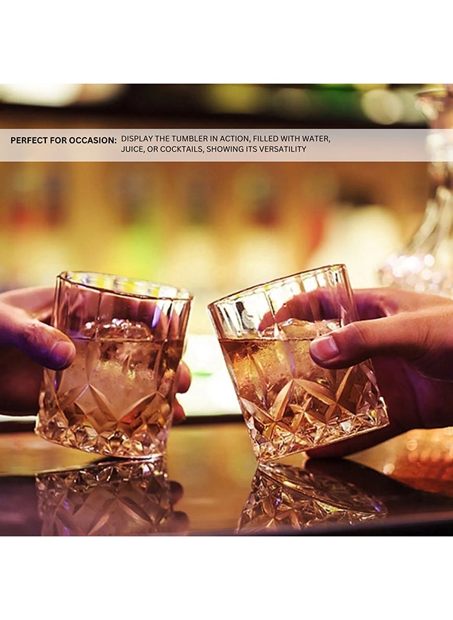 Feelings Feelings 6 Pcs Glass Tumbler Set By Addox Premium Drinking Glasses 240Ml  - Image 4