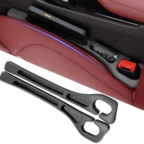 YLXGT Car Seat Gap Filler Organizer Universal for Car SUV Truck Accessories Seat Gap Plug Blocker with Storage Slot Black 2 Pack - Image 1