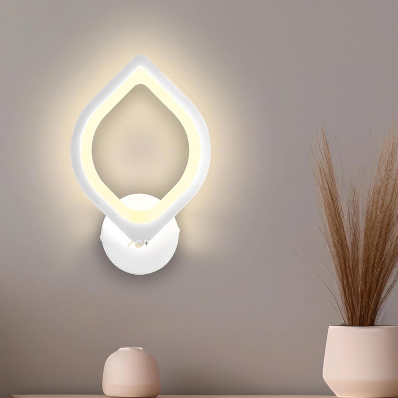 DOJI DOJI White Body Wall Lights Stylish Wall lamp Wall ligt Wall lamp for Living Room Fancy Lights for Wall Bedroom Home Decoration ColorWarmwhite Almond - Image 1