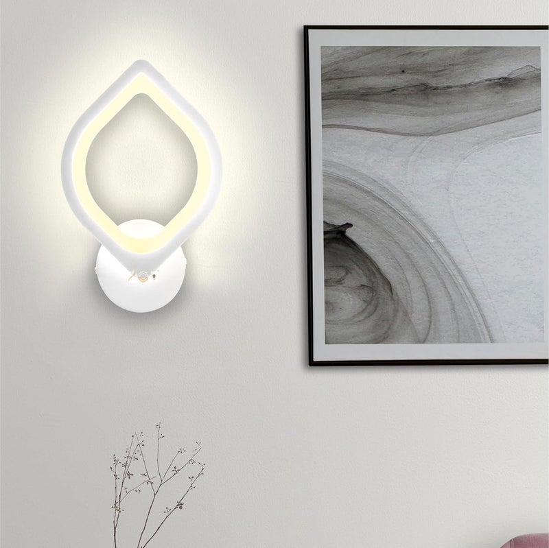 DOJI DOJI White Body Wall Lights Stylish Wall lamp Wall ligt Wall lamp for Living Room Fancy Lights for Wall Bedroom Home Decoration ColorWarmwhite Almond - Image 3