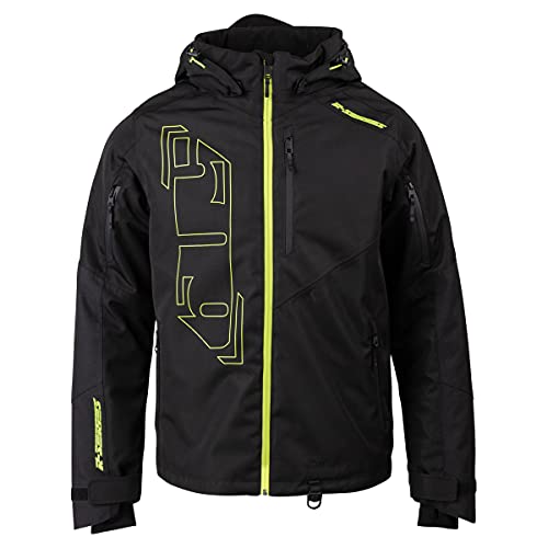 509 R-200 Insulated Snowmobile Jacket (Black with Lime - Large) - Image 1