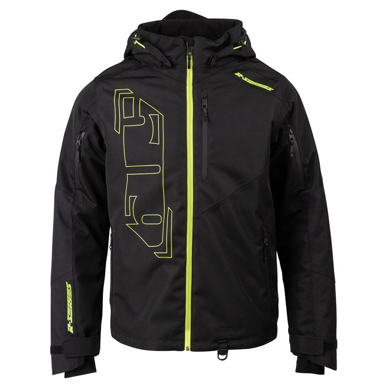 509 R-200 Insulated Snowmobile Jacket (Black with Lime - Large) - Image 4