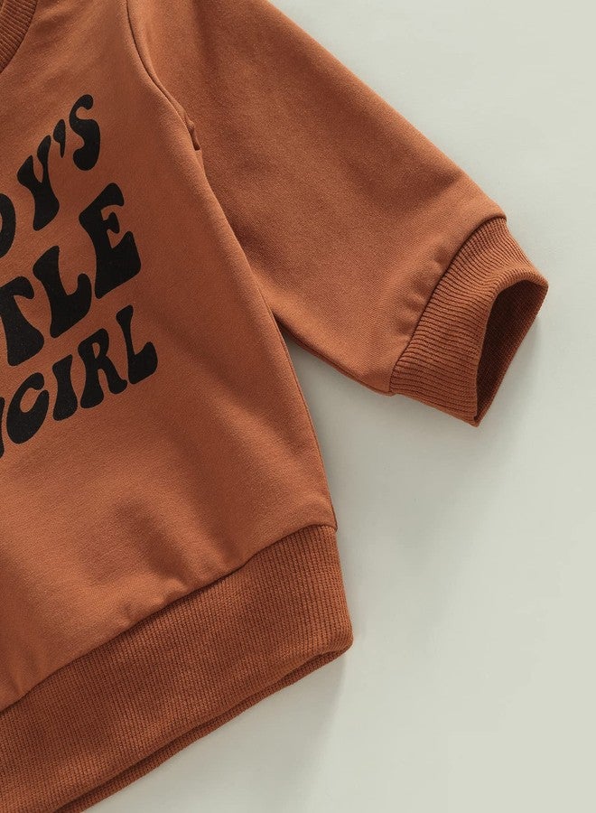 Karuedoo Toddler Baby Girl Western Outfit Letter Print Crewneck Sweatshirt Top Cow Flared Pants Set 2PCS Fall Winter Outfits(Cowgirl, 3-4 Years) - Image 4