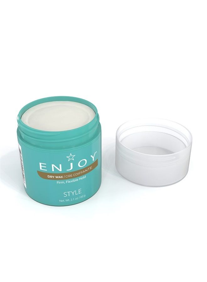 ENJOY Dry Wax, Long-Lasting Matte Finish Hair Styling Wax for All Hair Types - Easy to Apply and Infused with Nourishing Ingredients for Healthier Hair, 2oz - Image 4