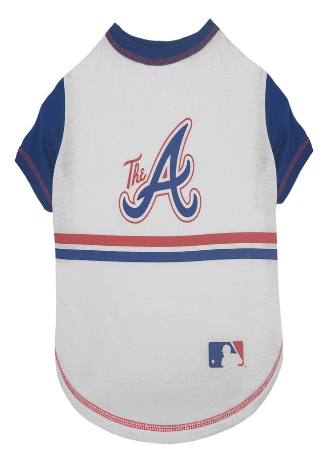 Pets First MLB Atlanta Braves City Connect Dog T-Shirt, Size Medium, MLB PET Shirt for Dogs & Cats, Match The PROs with The Sporty City Connect Dog T-Shirt - Image 1