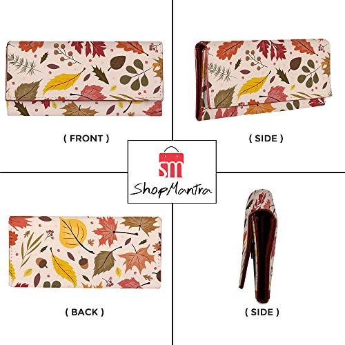 ShopMantra Wallet for Woman | Stylish Artificial Leather Trifold Purse for Girls | Multicolor Floral Print Clutch with Card Slots & Coin Pocket - Image 4