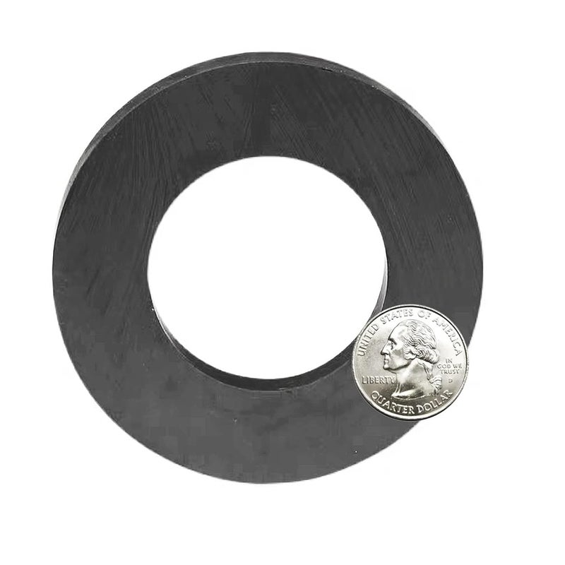 AOMAG Ferrite Ring Magnet, 4In Dia, Big Round Circle Ceramic Magnets with Hole, Strong Large Donut Circular Magnetic Ring Heavy Duty for DIY, Crafts Speaker Creative Hobbies Science - Image 3