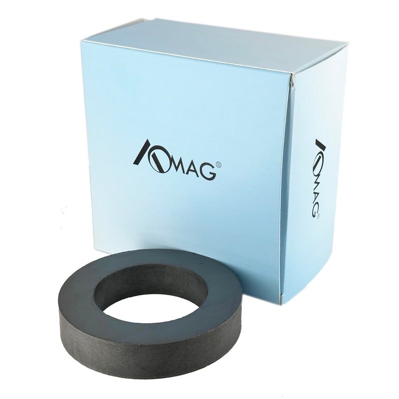 AOMAG Ferrite Ring Magnet, 4In Dia, Big Round Circle Ceramic Magnets with Hole, Strong Large Donut Circular Magnetic Ring Heavy Duty for DIY, Crafts Speaker Creative Hobbies Science - Image 2