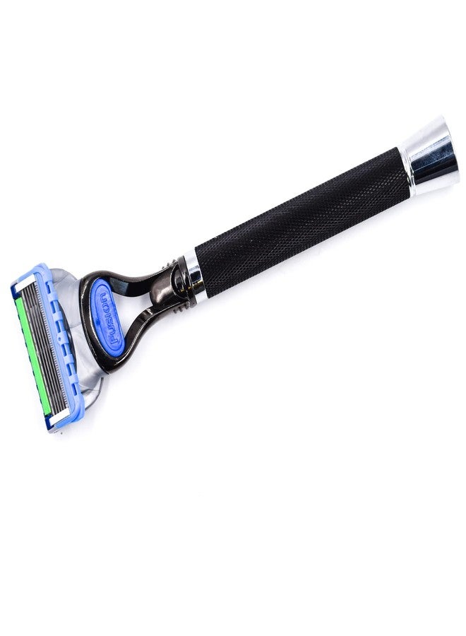 Parker Safety Razor Parker, Deluxe Black Gillette Fusion Compatible Razor with Long Textured Handle - Image 3