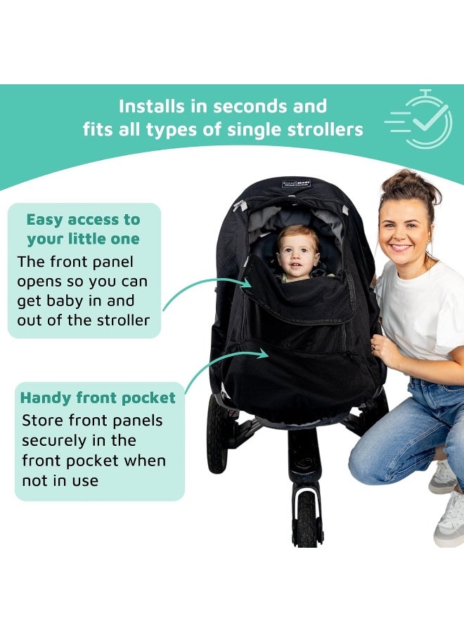 SnoozeShade Plus Extra Universal Fit Baby and Toddler Buggy & Stroller Sun Shade and Sleep Aid - Image 3