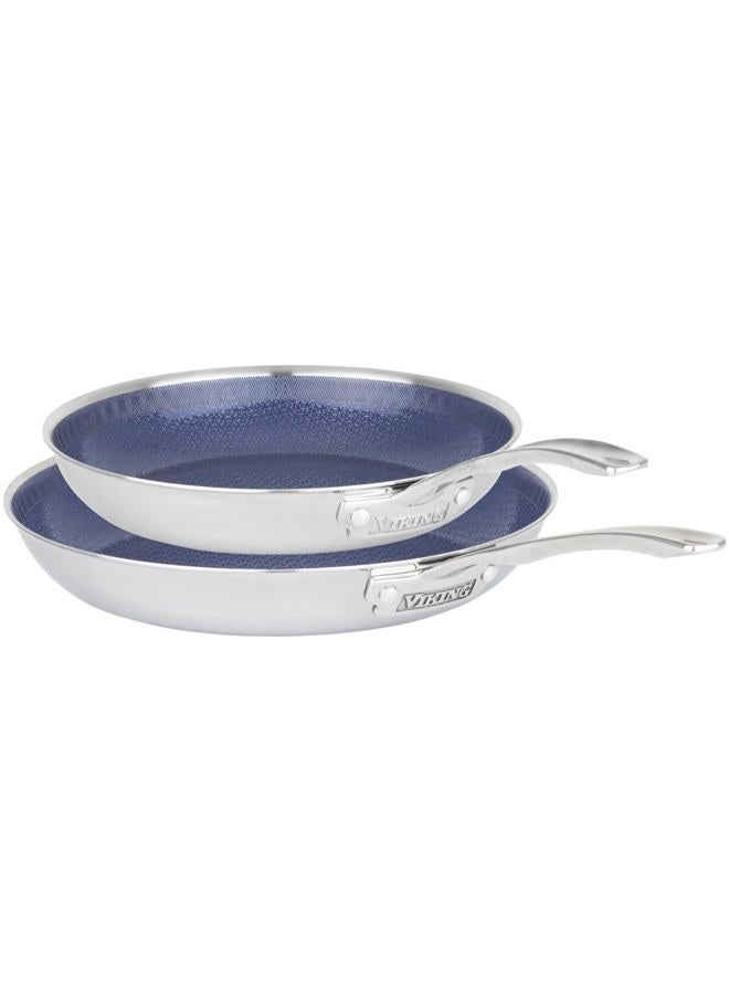 Viking Hybrid Plus 3-Ply Ceramic Nonstick Frying Pan, Made without PFAS, 2-Piece Induction Fry Pan Set, 9.5 and 11 Inch, Metal Utensil Safe, Oven Safe to 500F - Image 1