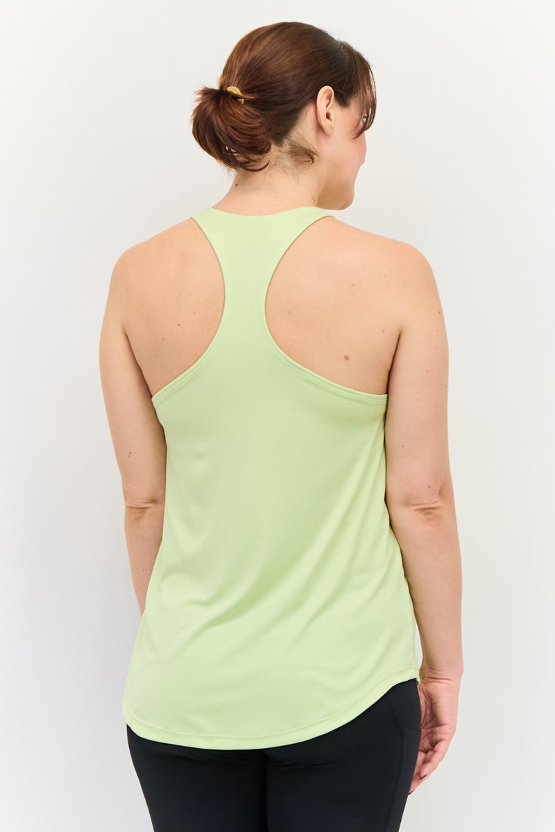 Nike Women Dri-Fit Brand Logo Training Tank Top, Lime Green - Image 3