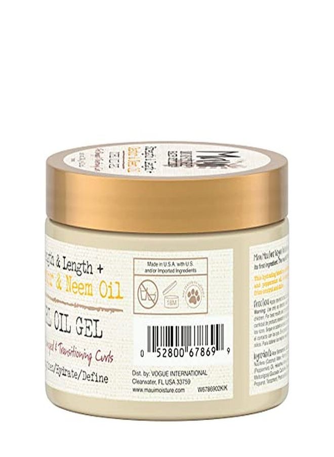 MAUI MOISTURE Strength & Length + Castor & Neem Oil Curl Oil Gel Natural Curl Hair Product 12 Oz  - Image 3