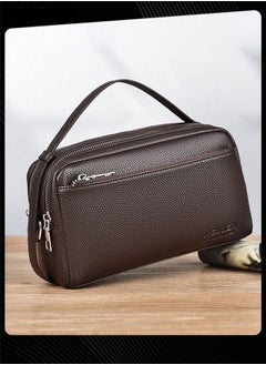 WEIXIER Men Business Messenger Bag Casual Large Capacity Water-proof PU Leather Wear Resistant Crossbody Bag  - Image 1