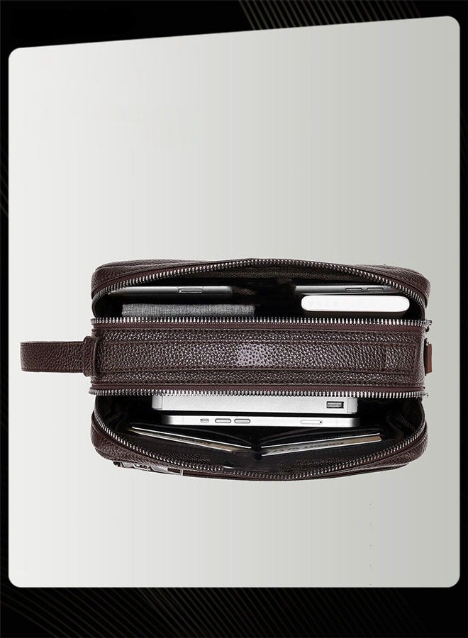 WEIXIER Men Business Messenger Bag Casual Large Capacity Water-proof PU Leather Wear Resistant Crossbody Bag - Image 5