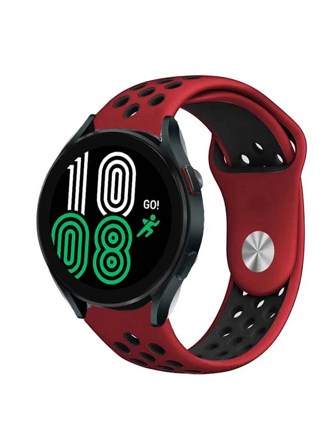 Perfii Replacement Band For Samsung Galaxy Watch 4 Red/Black - Image 2