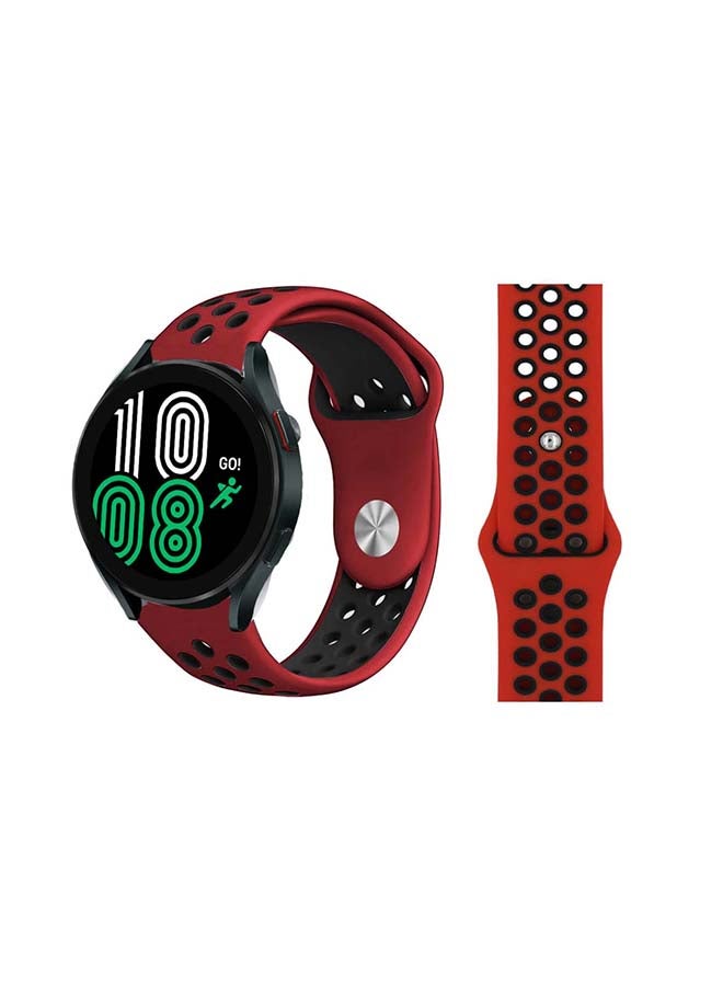 Perfii Replacement Band For Samsung Galaxy Watch 4 Red/Black - Image 1