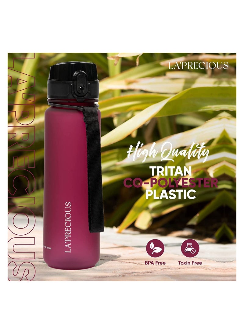LA' PRECIOUS - 500ml Water Bottle for Adults and Kids - USA Tritan Material Non-Toxic BPA Free - Fast Flow - Flip Top Leak Proof Lid and One Click Open - Image 1