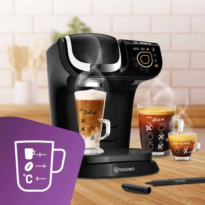 تاسيمو Tassimo by Bosch My Way 2 Pod Coffee Machine, TAS6502GB, Black - Image 5