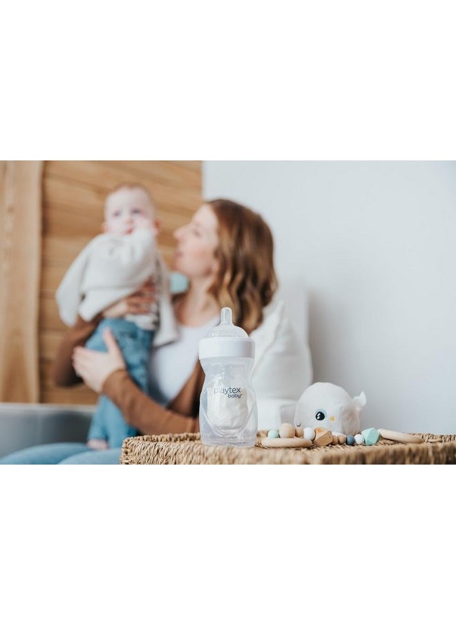 بلايتيكس بيبي حلمة Playtex Baby NATURALATCH المريحة، للتبديل من الرضاعة الطبيعية إلى الرضاعة بالزجاجة، شعور يشبه شعور الأم، تدفق متوسط، قطعتان  - Image 4