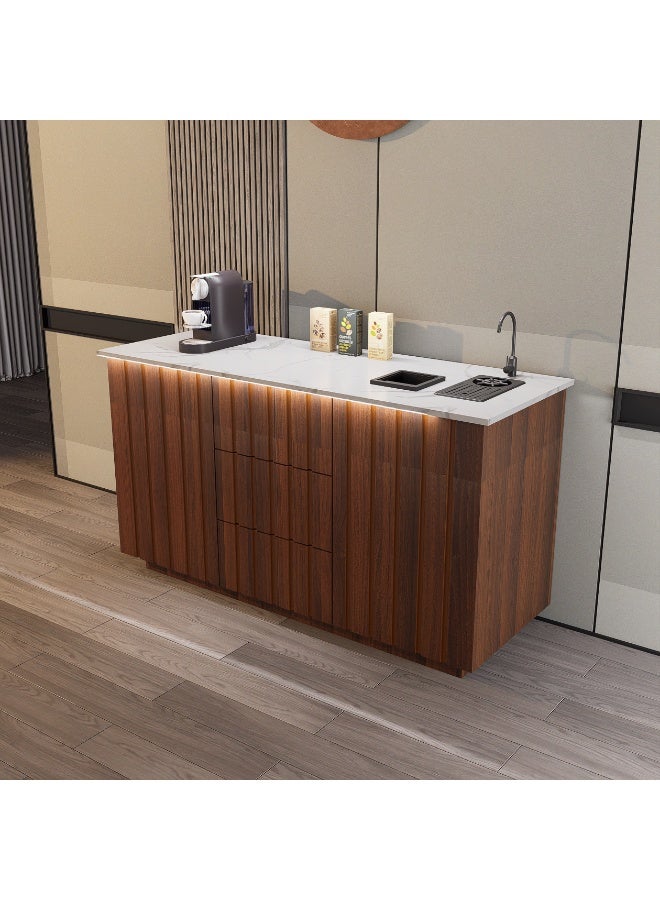 كوفي وورلد ركن القهوة بكج شامل الاضاءة المخفية والرينزر والسلة والحنفية - Image 3