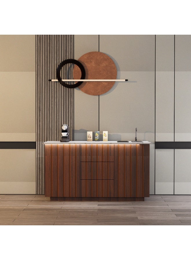 كوفي وورلد ركن القهوة بكج شامل الاضاءة المخفية والرينزر والسلة والحنفية - Image 1