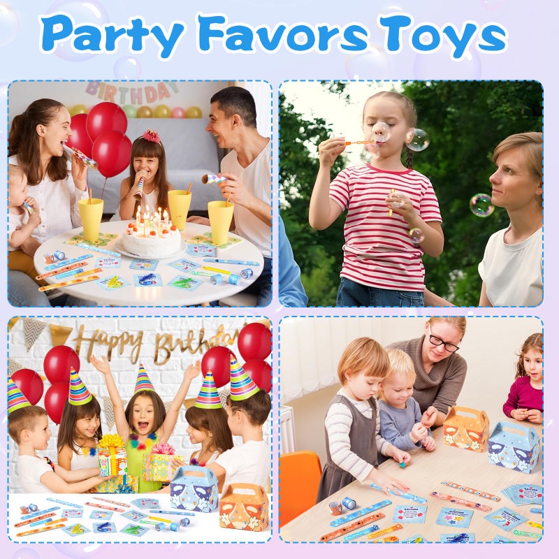 Vanblue 120Pcs Blue Color Dog Party Favors,Birthday Decorations Supplies for Kids,Sticky Gecko,Red Balloon with Cards Goodie Bag Stuffers,Classroom Rewards,Pinata Stuffers,Family Games - Image 4