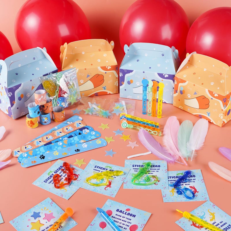 Vanblue 120Pcs Blue Color Dog Party Favors,Birthday Decorations Supplies for Kids,Sticky Gecko,Red Balloon with Cards Goodie Bag Stuffers,Classroom Rewards,Pinata Stuffers,Family Games - Image 2