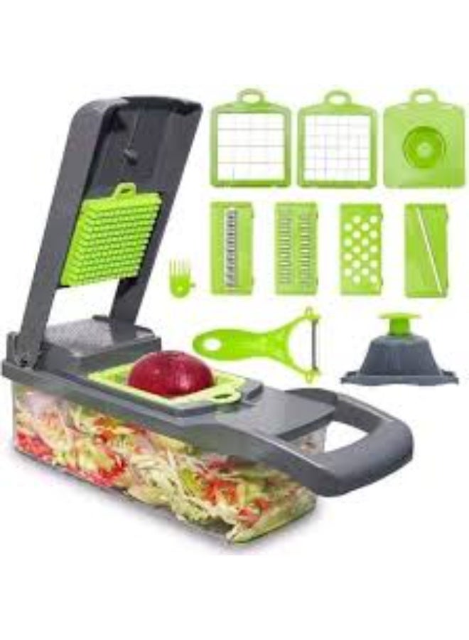 "قطاعة الخضار والبصل مبشرة احترافية متعددة الوظائف 16 في 1 قطاعة خضروات متعددة الاستخدامات قطاعة خضار 16 قطعة أدوات مطبخ لتقطيع الخضار قطاعة خضار يدوية قطاعة خضروات بالمكعبات مفرمة خضار منزلية أدوات تقطيع الخضروات بسهولة قطاعة بصل وطماطم قطاعة متعددة الشفرات قطاعة مطبخ احترافية قطاعة خضار للسلطة قطاعة خضار بلاستيك مع شفرات حادة قطاعة خضروات سريعة وآمنة - Image 4