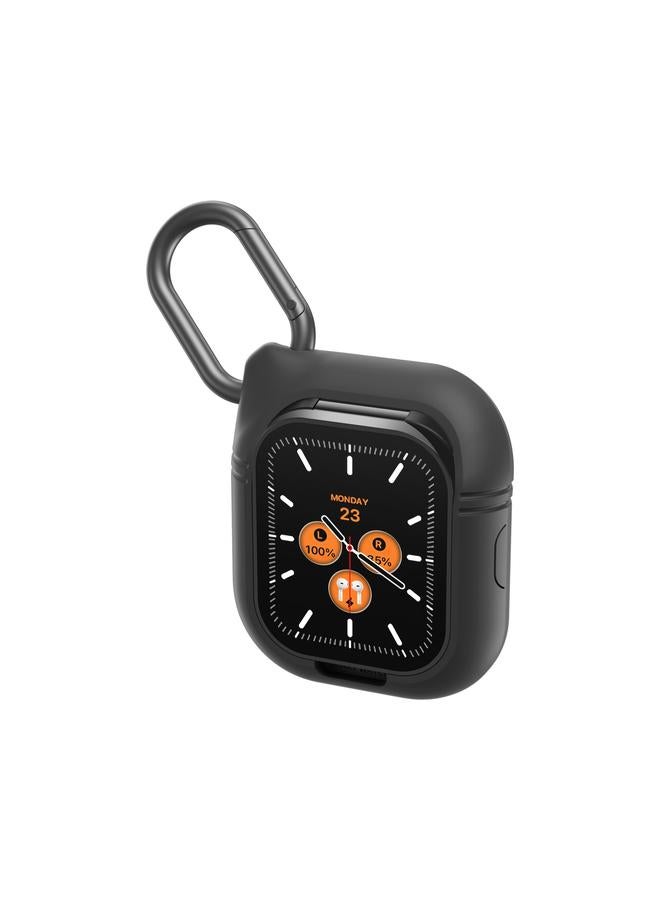 إيروريكس D8 Pro 2.01 بوصة 2 في 1 سماعة بلوتوث حزام سيليكون ساعة ذكية، تدعم NFC مع غطاء - Image 4