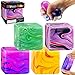 YVBBHE 4 Pack Fidget Cube Squishy Toys Squeeze Stress Balls for Kids Adults Squishies Anxiety Relief Maltose Ball Ice Squishys Sugar Sensory Toy for ADHD Autism Novel Design Colorful Fidgets Cubes - Image 2