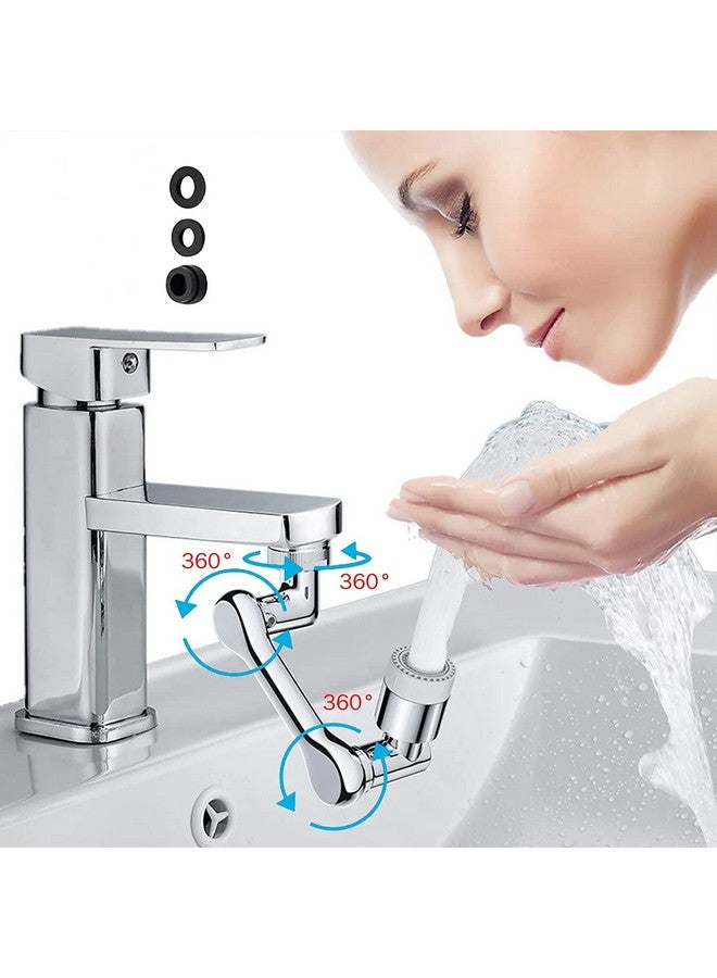 Roktry 1080° Rotating Faucet Extender - Multifunctional Universal Splash Filter Swivel Aerator Sink Face Wash Attachment With 2 Water Outlet Modes (Pack of 2) - Image 2