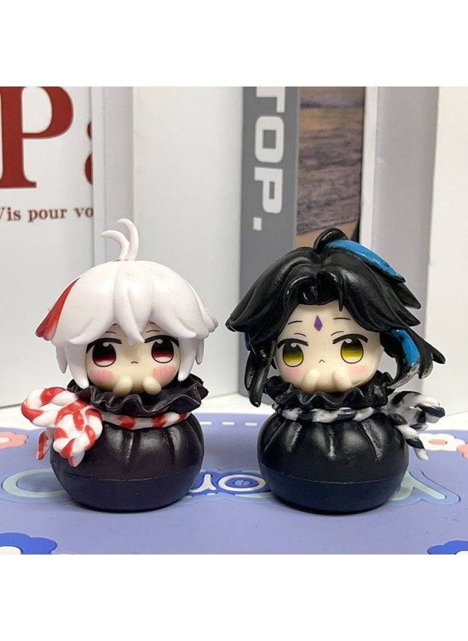 General Genshin Impact dolls miniature characters Xiao, Scaramouche, furina, Hu Tao, Zhong Li, kazuha-office decoration gift for family and friends  - Image 4