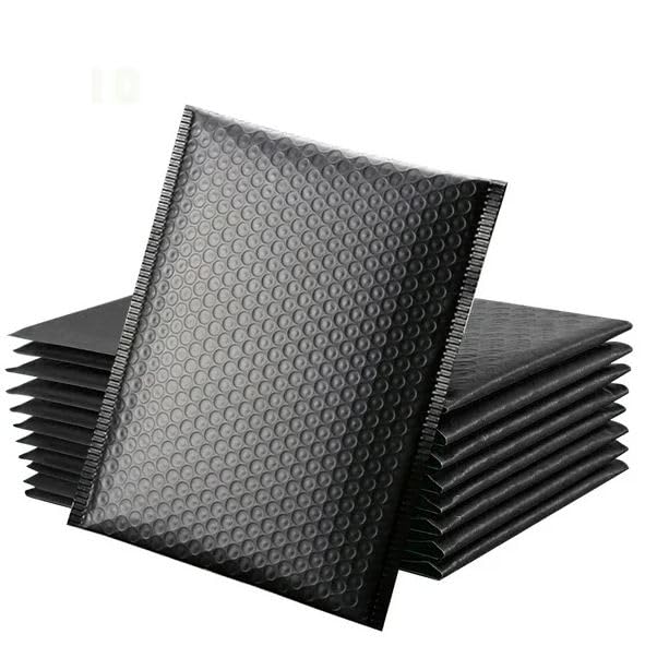 DowDew Water Resistant Bubble Envelope Mailers [10 Pack] 6 inch x 9 inch #0 Black Poly Padded Shipping Envelopes Self Sealing Cushioned Packaging Bags - Image 5