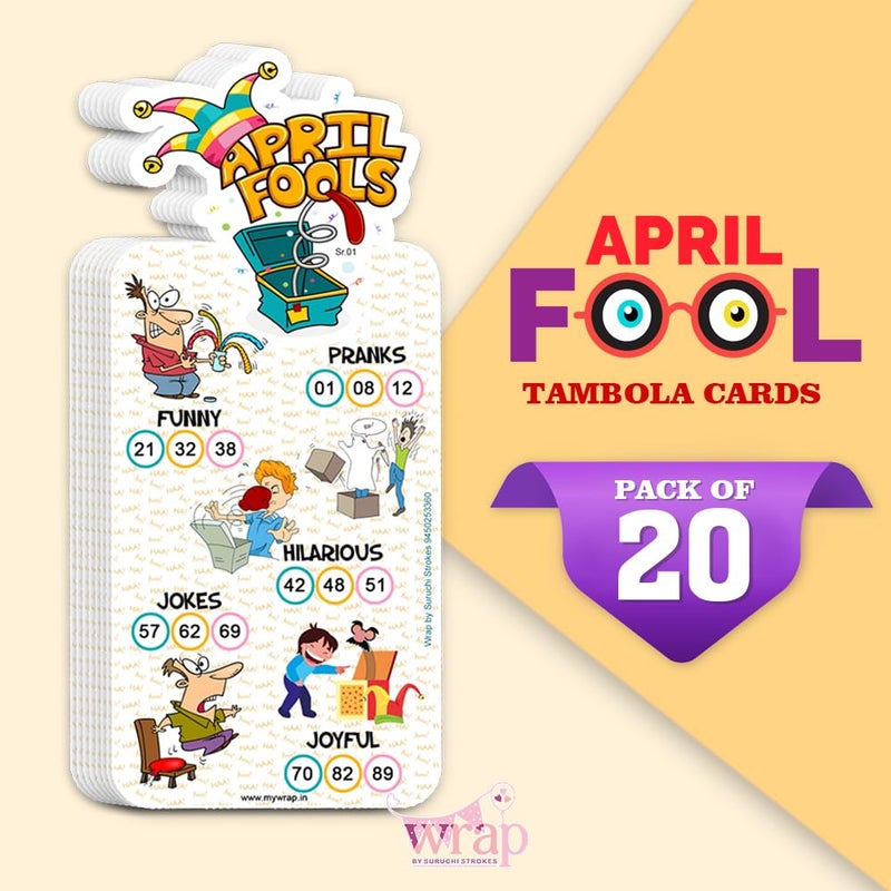 Suruchi Strokes April Fool Tambola Tickets | 1st April Housie Game for Kitty Party | Family Gatherings (20 Tickets) - Image 3