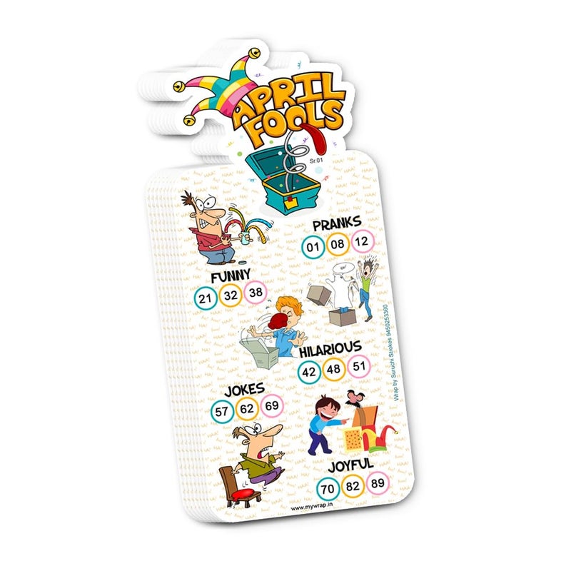 Suruchi Strokes April Fool Tambola Tickets | 1st April Housie Game for Kitty Party | Family Gatherings (20 Tickets) - Image 1