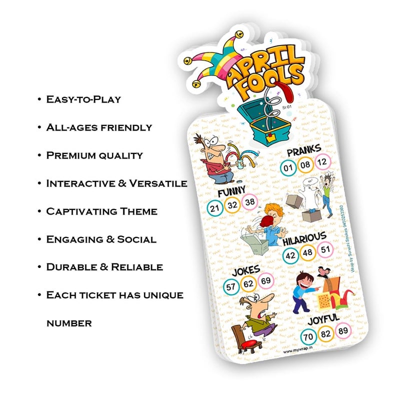 Suruchi Strokes April Fool Tambola Tickets | 1st April Housie Game for Kitty Party | Family Gatherings (20 Tickets) - Image 4