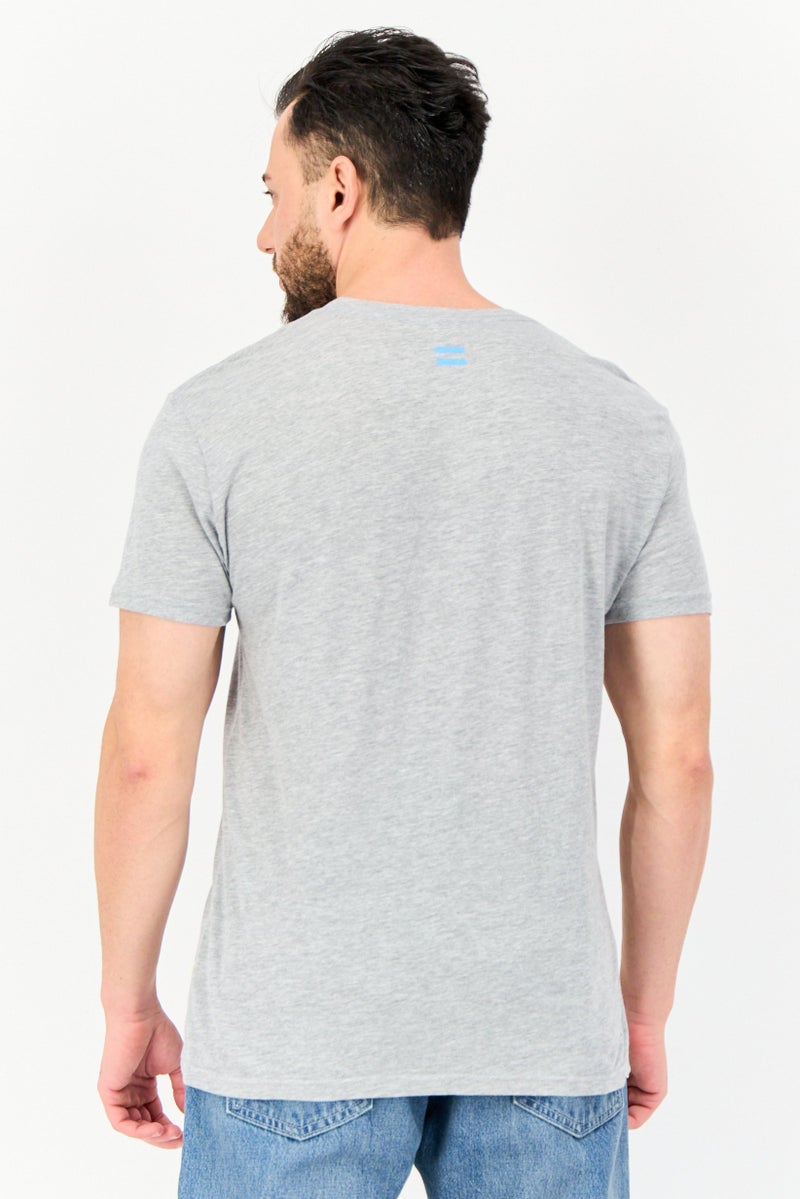 TOMS Men Crew Neck Short Sleeve Brand Logo T-shirt, Grey - Image 2