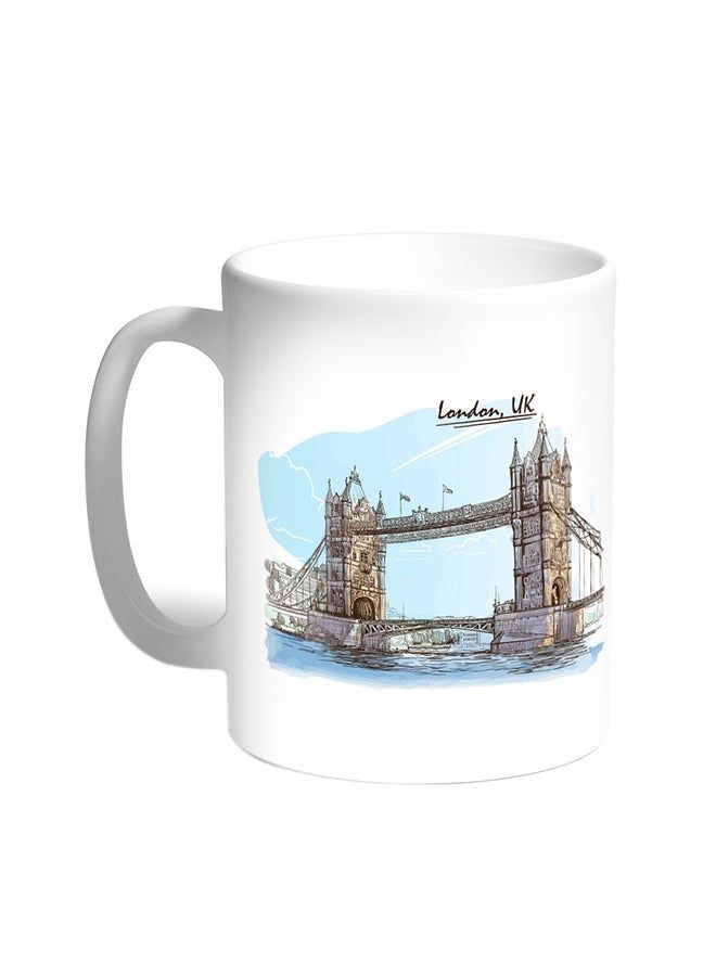 RKN Bridge Of London Printed Coffee Mug White 11ounce - Image 1