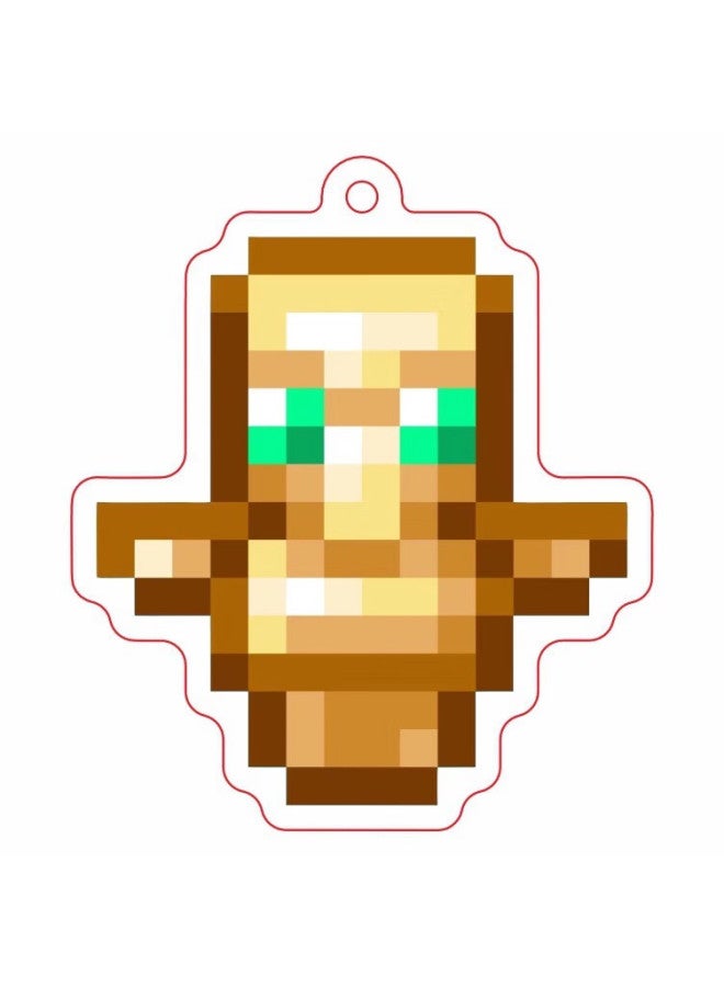 Murcia Minecraft Pendant Accessories, Minecraft Acrylic Keychain, Unbreakable Totem, Enchanted Apple Gift - Image 3