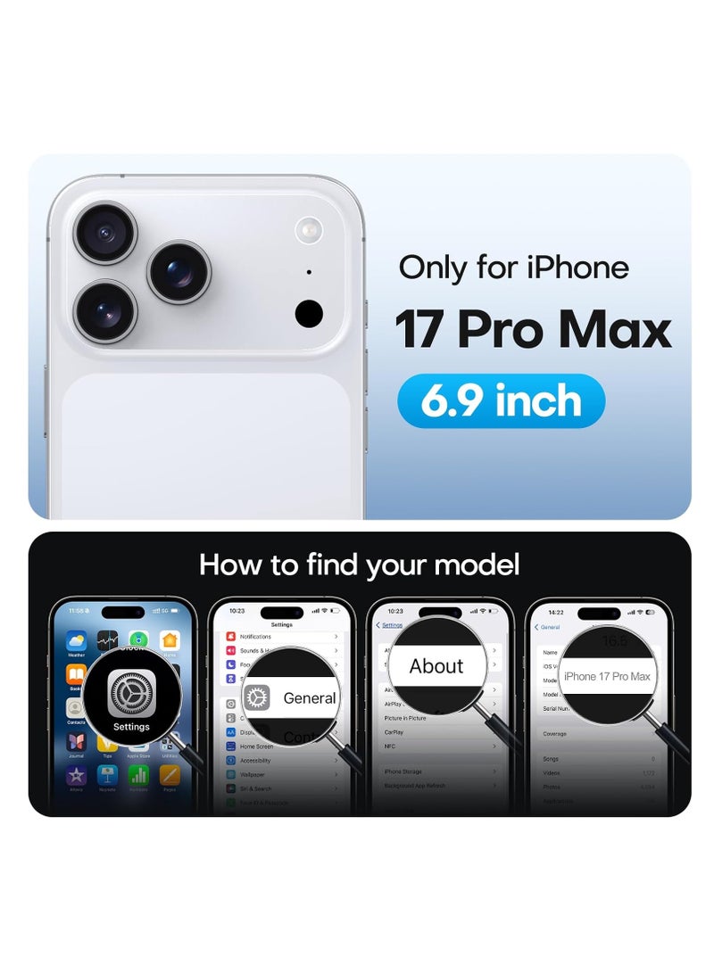 YJS iPhone 17 Pro Max Privacy Tempered Glass with 2-Pack 9H Hardness Anti-Scratch 5D Privacy Protection Glass For iPhone 17 Pro Max 6.9-inch - Image 2