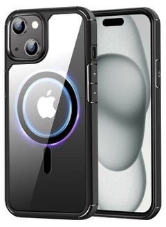 Designed for iPhone 15 Plus 6.7-inch Magnetic case Compatible with Magsafe Defender  Shockproof,Hard Back Case,Ultra-Thin Crystal Back Anti Scratch Cover-Black