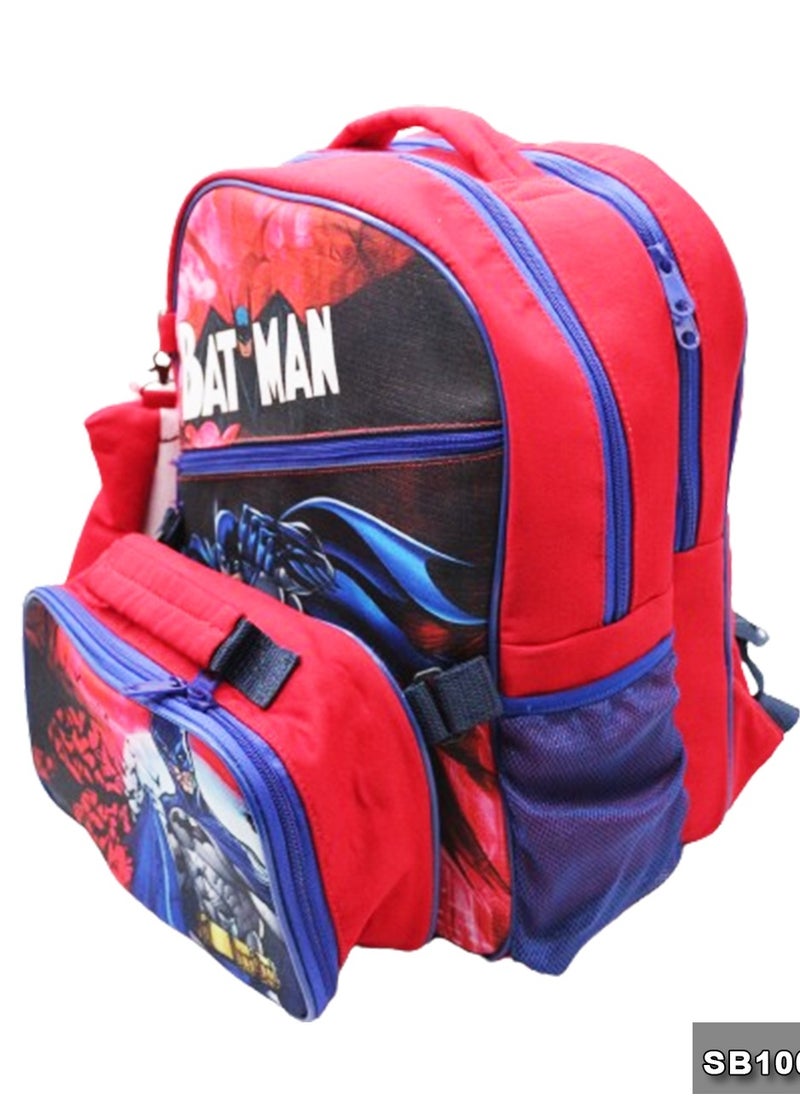 Gharibo Bags School backpack with lunch bag Size 15 Bat Man  - Image 3