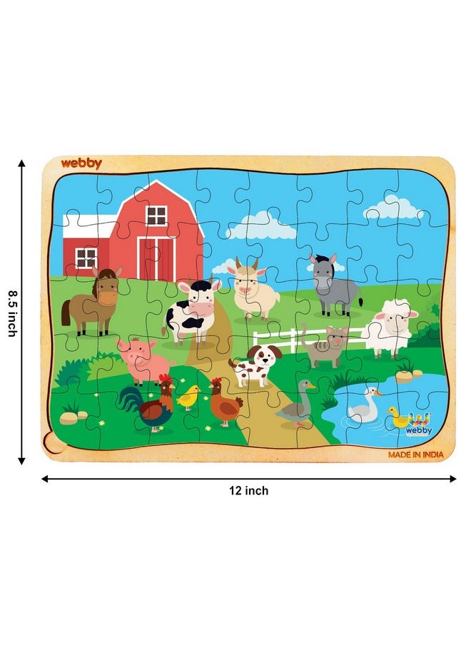 ويبي - أحجية الصور المقطوعة الخشبية من Webby Kids Farm House، 40 قطعة - Image 1