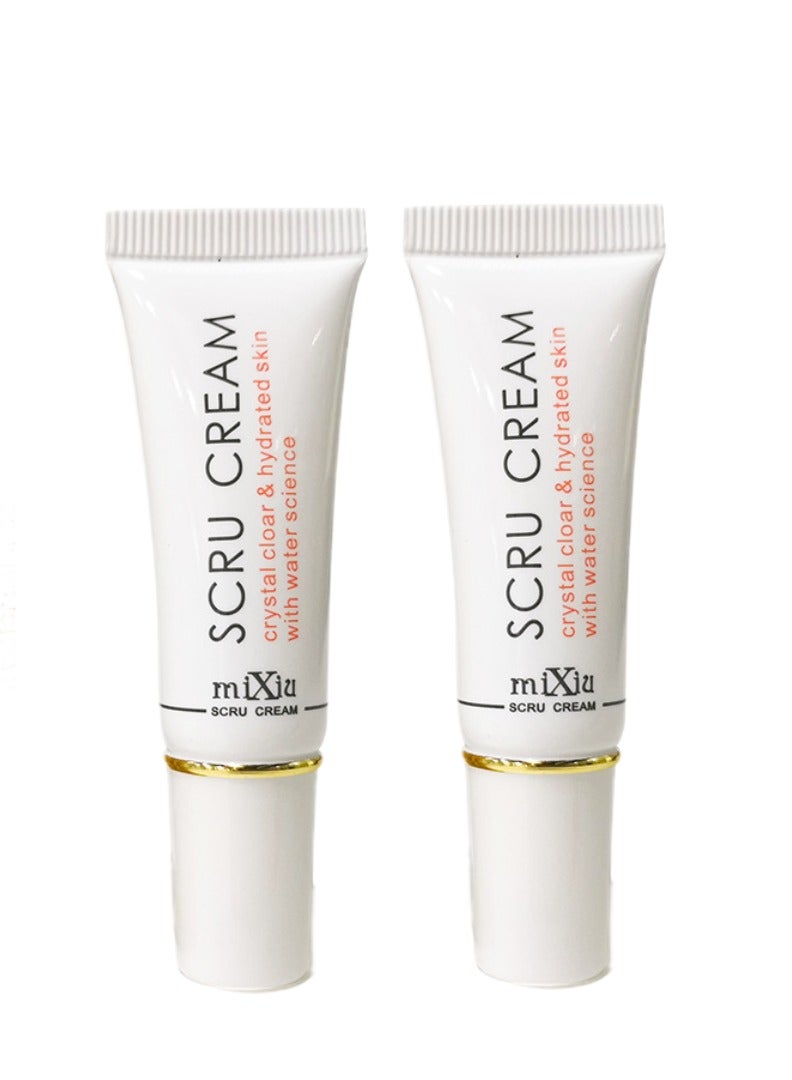ميكسيو scru cream - كريم مقشر الشفاه ماجيك لتفتيح الشفاه ، إزالة الشفاه السوداء الداكنة ، تصبغ التقشير ، مرطب الشفاه الوردي الباهت ، التفتيح ، ترطيب مضاد للتشقق ، شفاه ناعمة ، مقشر لطيف للشفاه المتشققة والجافة (2 قطعة) - Image 1