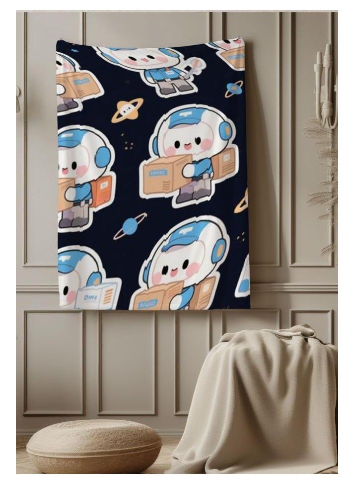 عام بطانية رقيقة من الفانيلا (دافئة ومريحة، ومناسبة للنوم واستخدام الألعاب وإزالة الغبار ومقاومة للرمل) 150 سم * 200 سم - 756 - Image 4