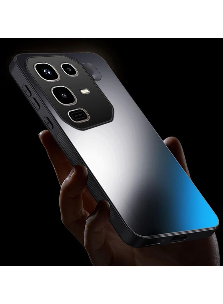 Matte Case for Infinix Note 50 Slim Anti-Fingerprint Back Cover Independent Keys Anti -Fall Protection Case,Grey - Image 2