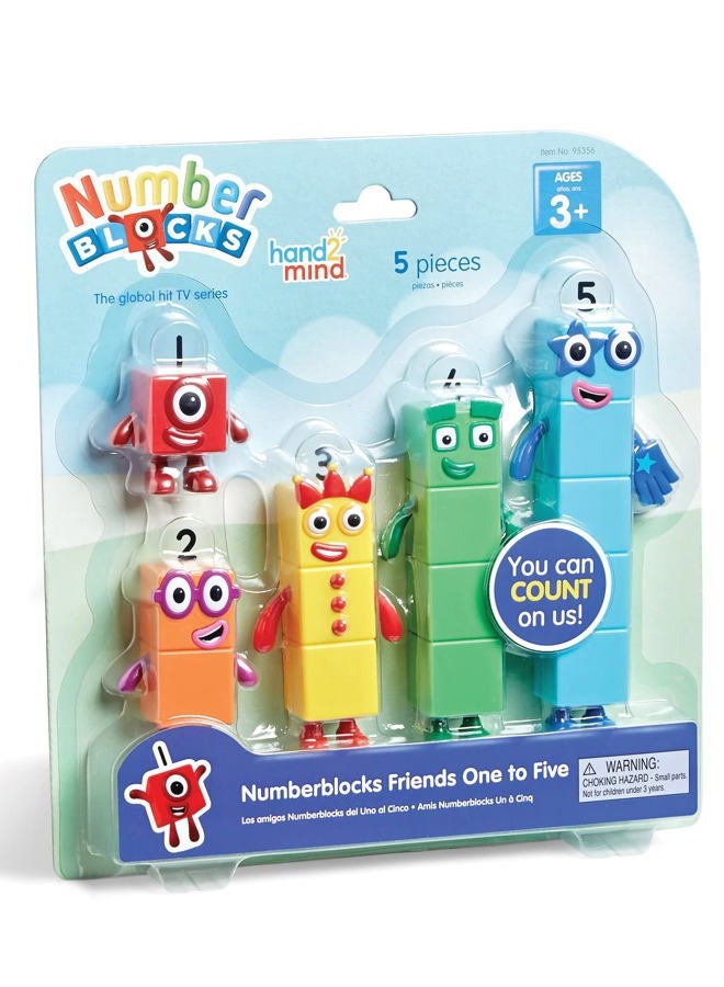 hand2mind Numberblocks Friends One to Five, Action Figure Set, Toy Figures & Playsets, Small Figurines for Kids, Counting Blocks, Numbers for Toddlers, Math Toys, Kids Birthday Gifts - Image 1